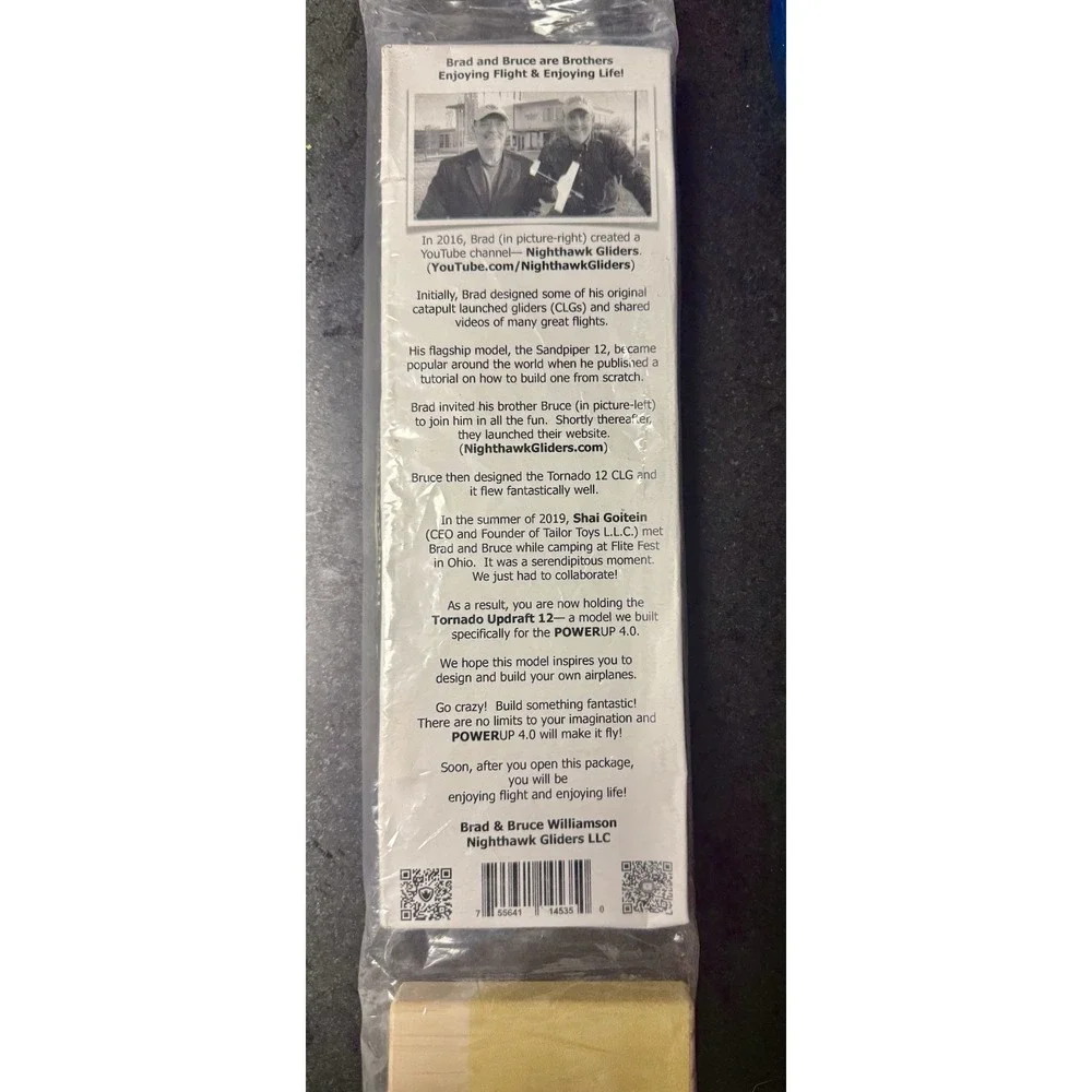 Nighthawk Gliders Tornado Updraft 12 Balsa Airplane Kit POWERUP 4.0 New